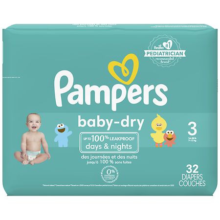 Couches Bébé Baby-Dry Taille 3 6Kg-10Kg PAMPERS