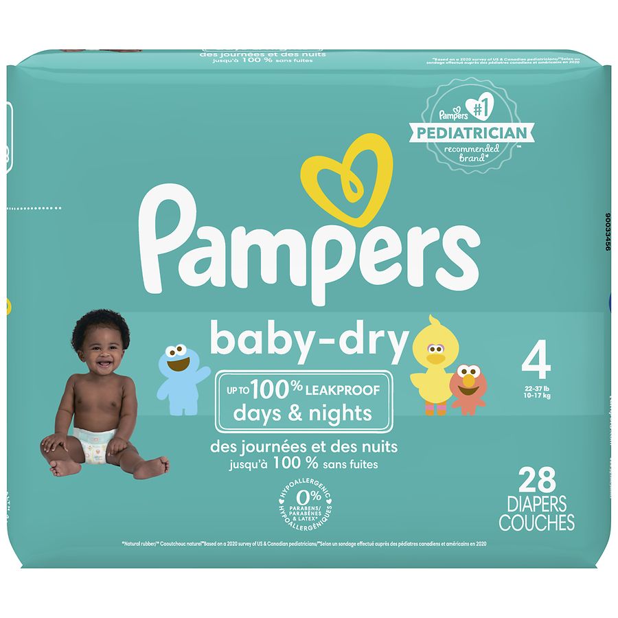 Afbreken De vreemdeling linnen Pampers Baby Dry Diapers Size 4 | Walgreens