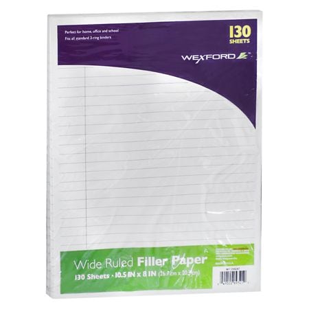 Wexford Wide Ruled Filler Paper White