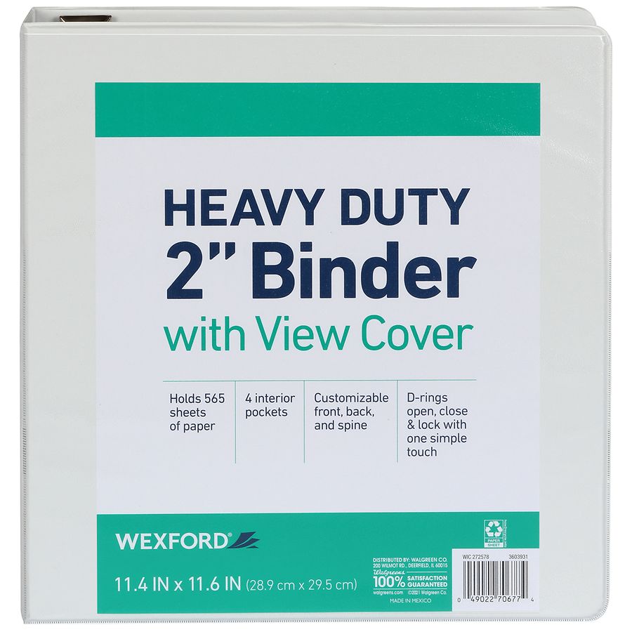 Mead Heavy Duty D-Ring View Binders, Binders