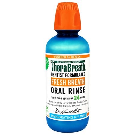 TheraBreath Fresh Breath Oral Rinse Invigorating Icy Mint