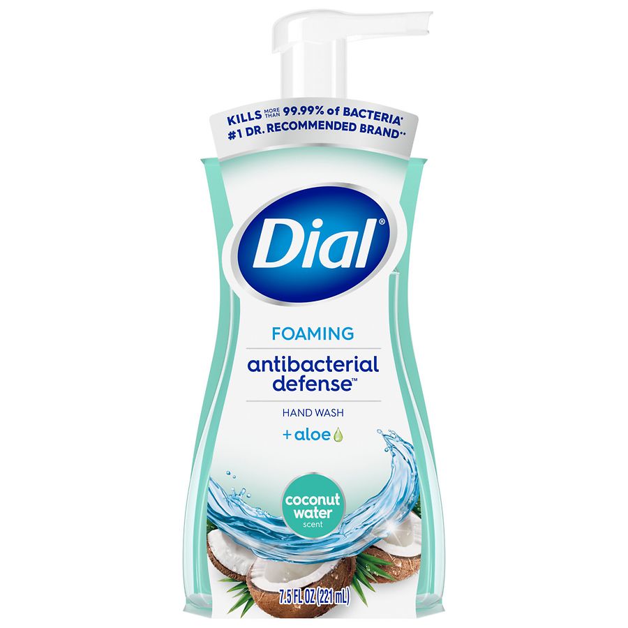Dial Anti-Bacterial Defense, Foaming Hand Wash + Aloe Coconut Water