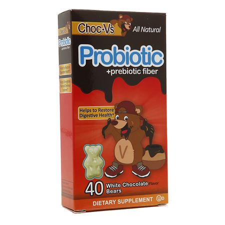 Yum-V's Choc-V's Probiotic + Prebiotic Fiber Bears White Chocolate