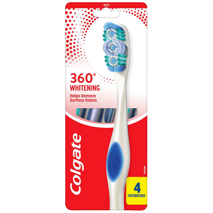 Colgate Optic White Adult Manual Whitening Toothbrushes, Soft Soft Full Head