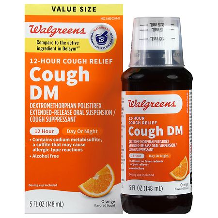 Walgreens Cough DM Liquid Orange
