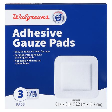 Walgreens Adhesive Gauze Pads One Size