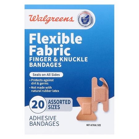 Walgreens Flexible Fabric Finger & Knuckle Bandages Assorted