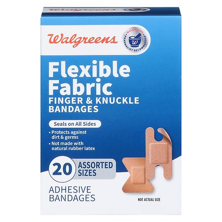 Walgreens Flexible Fabric Finger & Knuckle Bandages Assorted