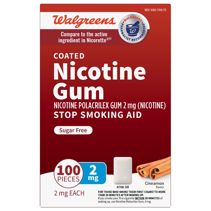 How Much Is Nicorette Gum At Walgreens Walgreens Nicotine Gum 2 mg Cinnamon | Walgreens