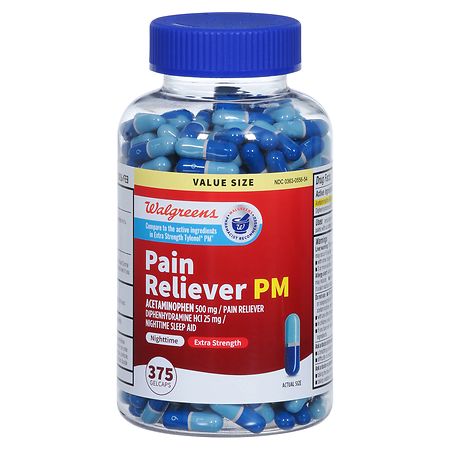 Walgreens Pain Reliever PM Gelcaps