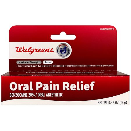 Walgreens Oral Pain Relief Paste Maximum Strength Assorted