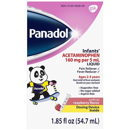 Panadol Infant's Liquid Pain Reliever & Fever Reducer Raspberry