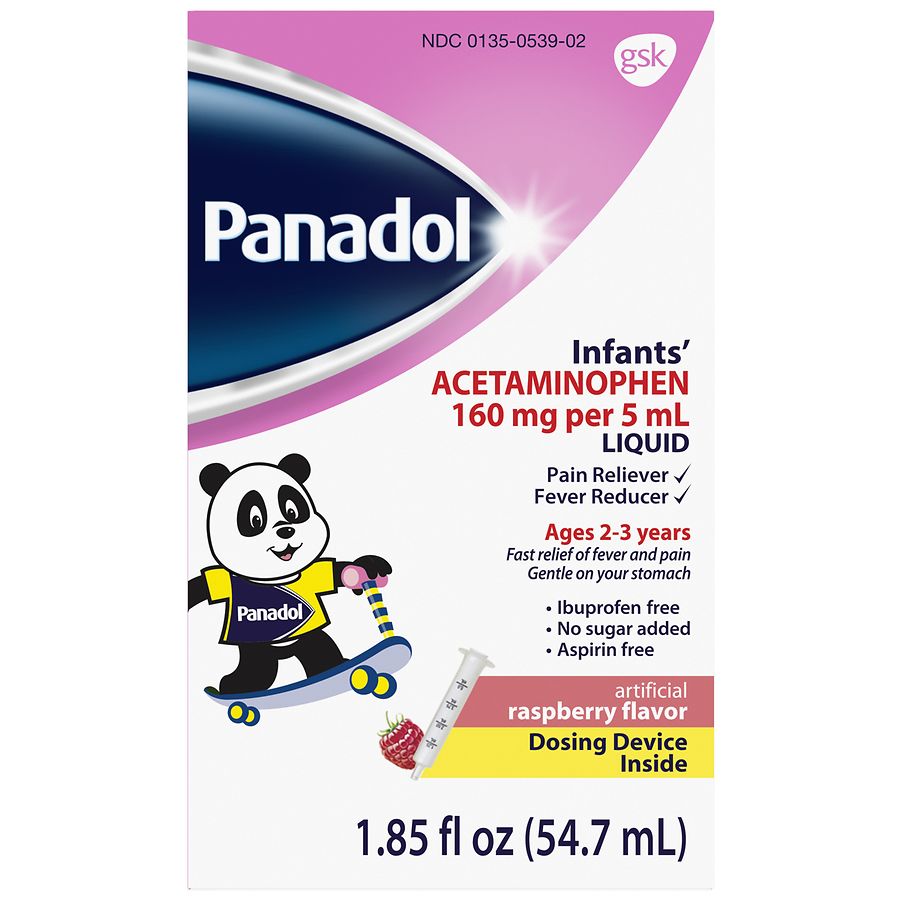 Panadol Infant's Liquid Pain Reliever & Fever Reducer Raspberry Walgreens