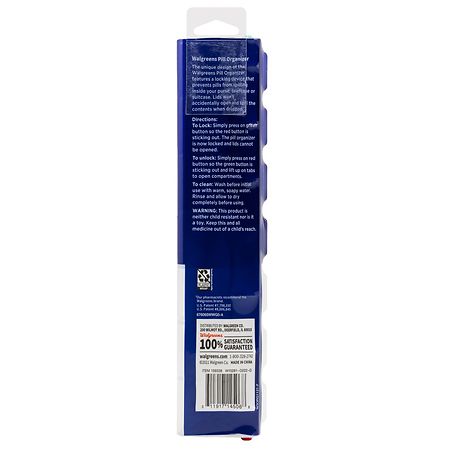 Walgreens 7-Day Pill Organizer with Lock Large