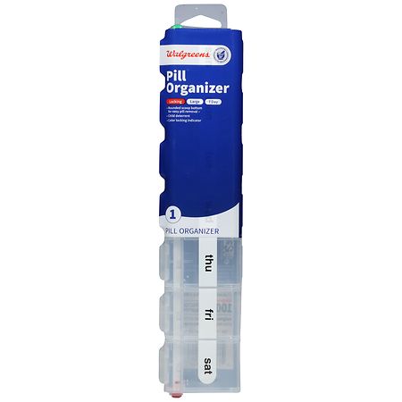 Walgreens 7-Day Pill Organizer with Lock Large