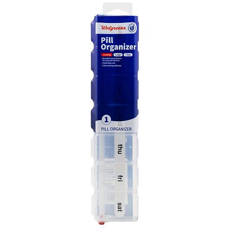 Walgreens 7-Day Pill Organizer with Lock Large