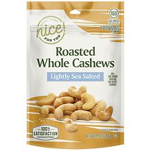 Nice! Roasted Whole Cashews Lightly Sea Salted | Walgreens