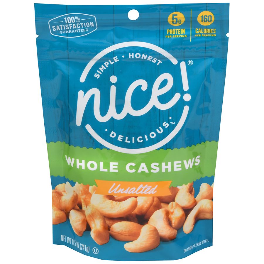 Nice! Whole Cashews Unsalted 