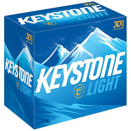 Keystone Light Lager Beer, 30 Pack, 12 fl oz Cans, 4.1% ABV