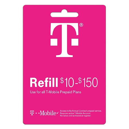 T-Mobile Prepaid Wireless Airtime Card $10 - $150
