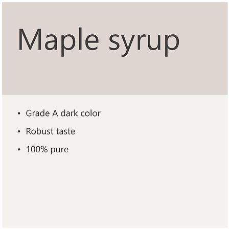 Nice! For You Maple Syrup Grade A, Dark Amber
