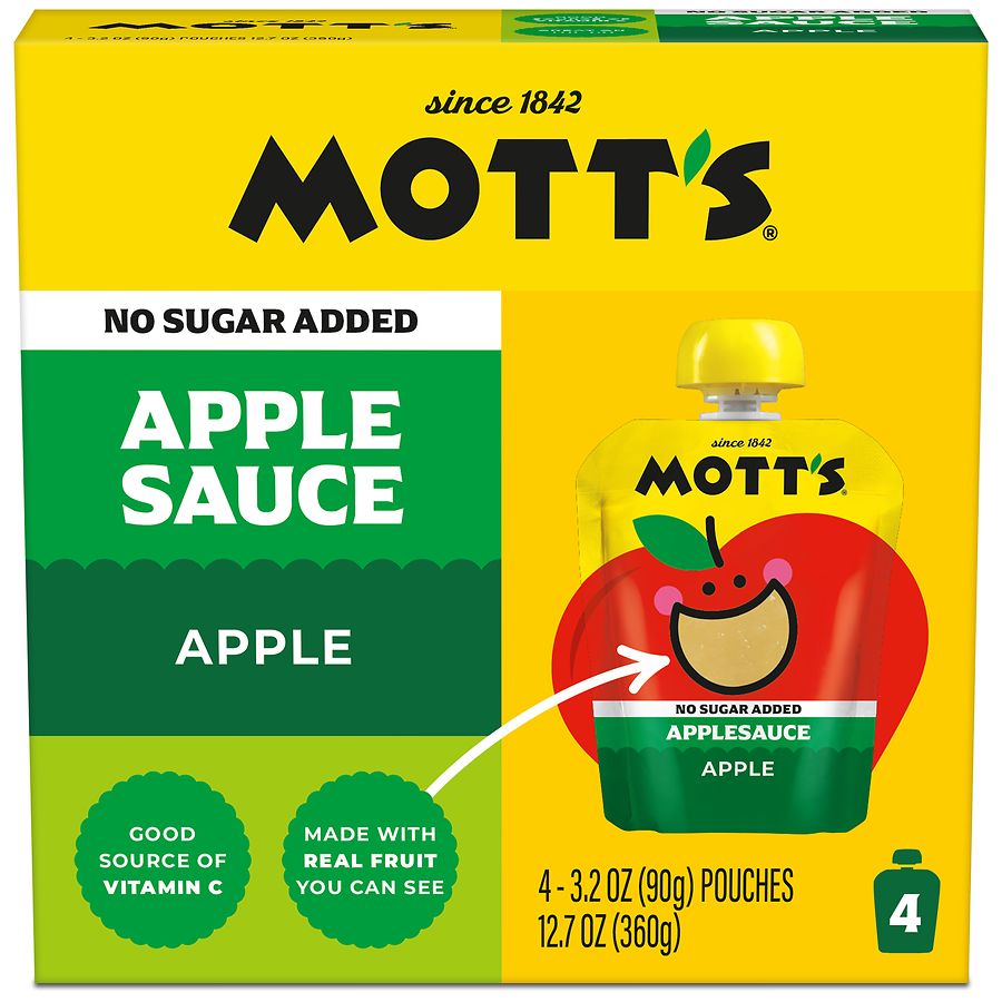 Mott's No Sugar Added Applesauce Pouch Natural