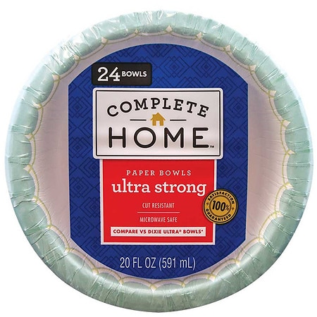 Complete Home Paper Bowls Ultra Strong 20 oz