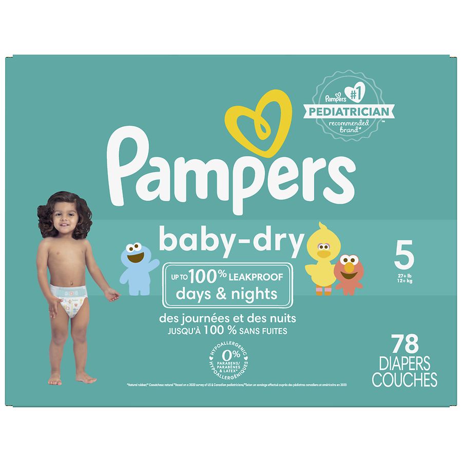 2 Pampers swaddlers size 8 with double tabs 0ver 46+Lbs will fit