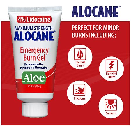 3 count Alocane Maximum Strength Emergency Room Burn Gel 2.5 oz