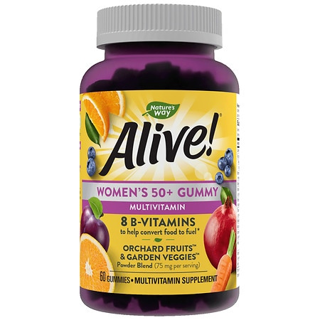 Alive! Women's 50+ Multi-Vitamin Gummies Fruit