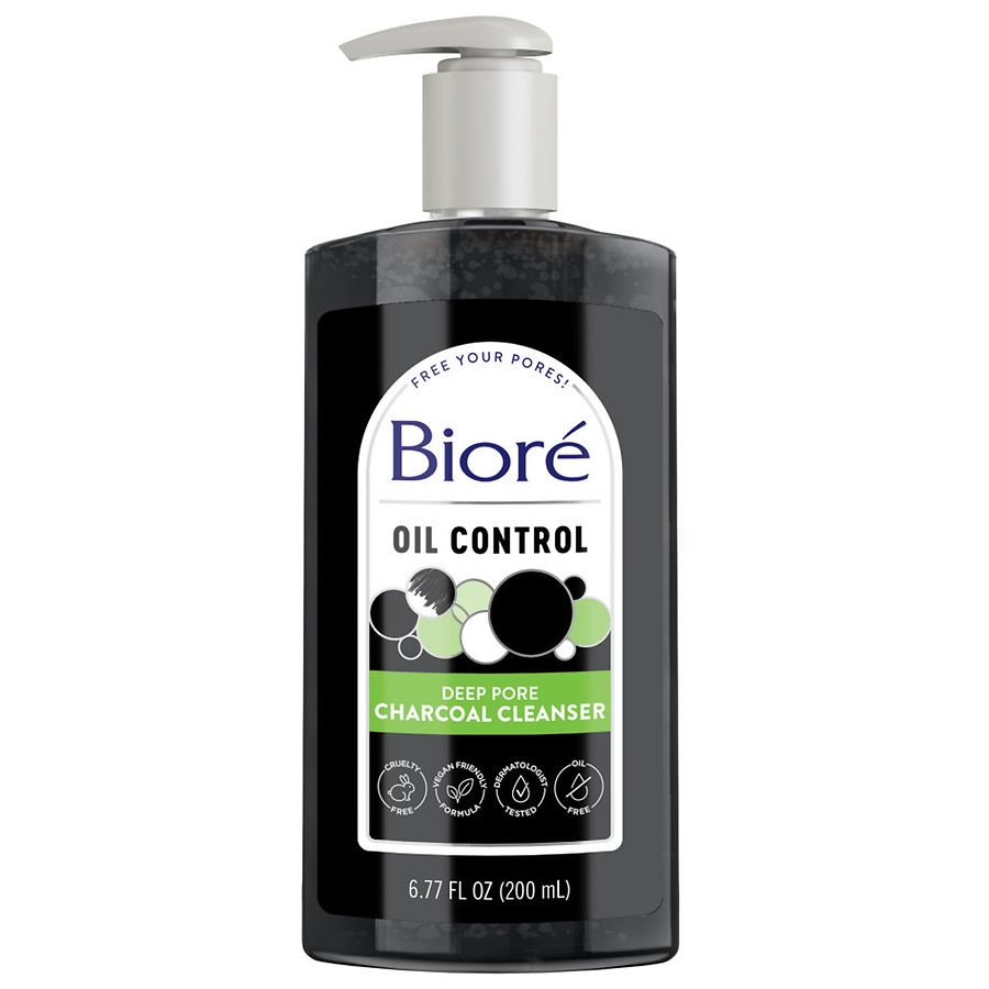 Deep charcoal. Deep Pore Cleanser. Biore. Biore Oil Cleansing.