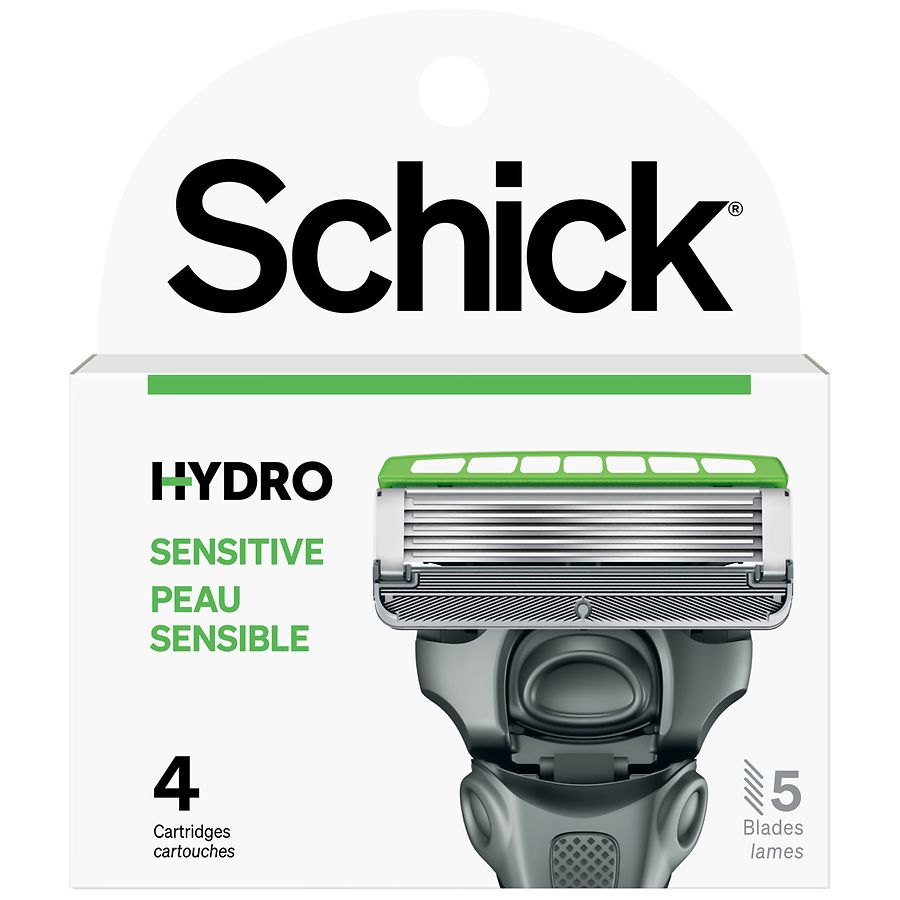 Schick Hydro 3 Razor for Men Value Pack with 4 Razor Blade Refills