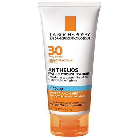 La Roche-Posay Anthelios Cooling Water Lotion Face and Body Sunscreen SPF 30 with Cell Ox Shield