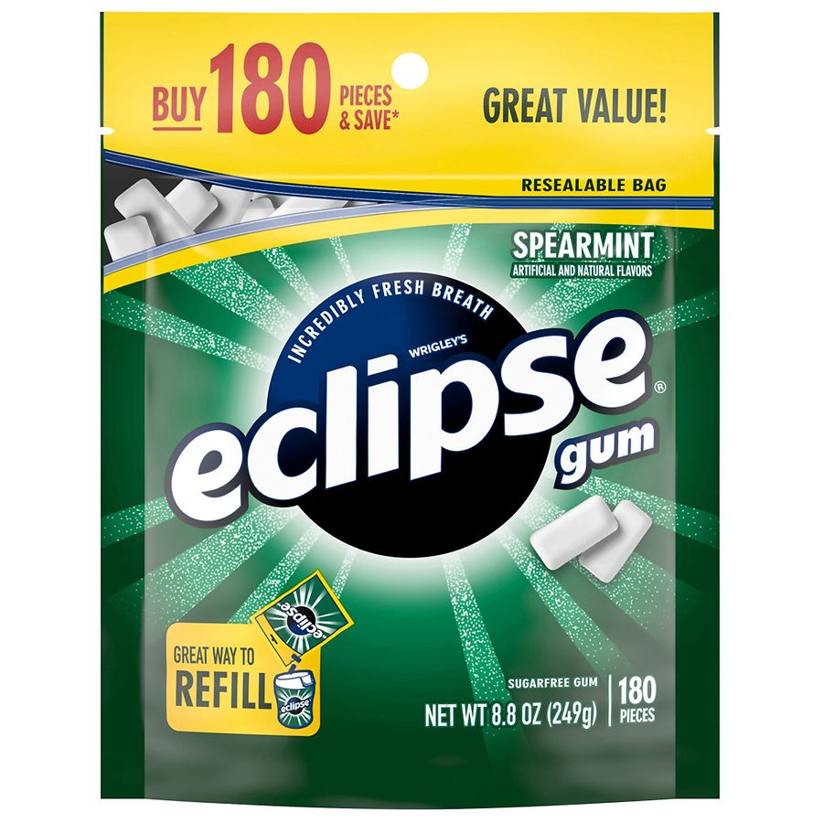 Eclipse Gum, Sugar Free, Spearmint 18 Ea, Gum
