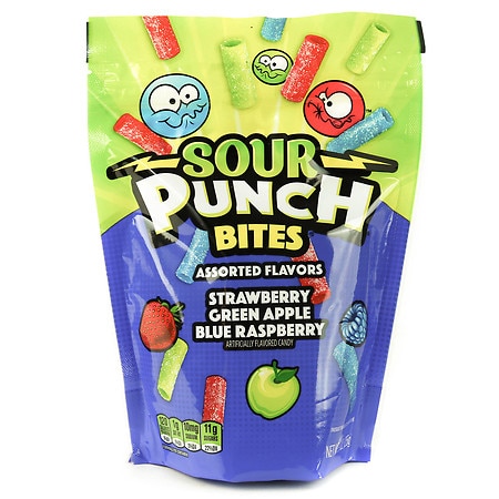 Sour Punch Bites Share Size Candy Pieces Assorted Fruit