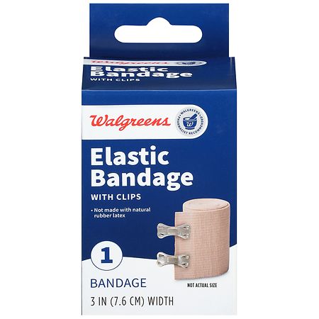 Walgreens Elastic Bandage With Clips 3 inch