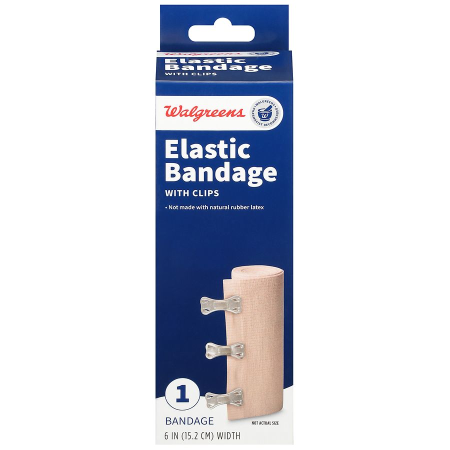 Walgreens Elastic Bandage With Clips 6 Inch