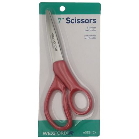 Maped Zenoa Fit Soft Grip Student Scissors, 7 inch, Assorted Colors (597249)