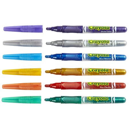 Crayola 8 Count Art With Edge Glitter Markers, Aged Up Coloring 