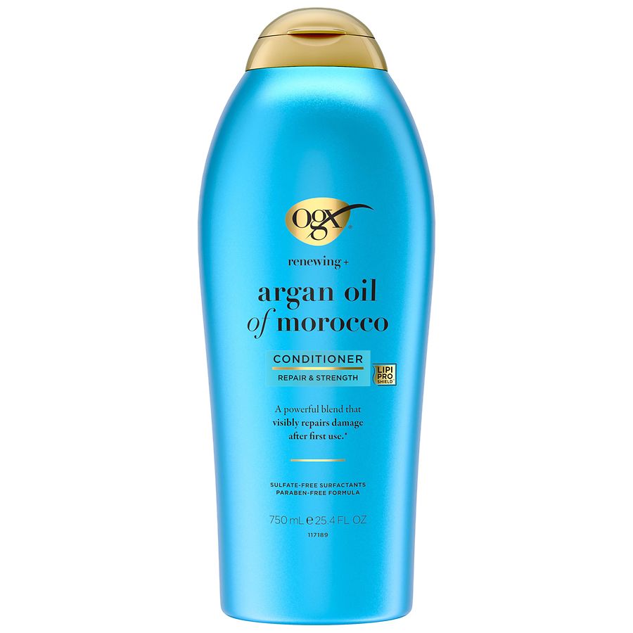 OGX Renewing + Argan Oil of Morocco Conditioner, Repair & Strengthen Citrus-Fresh, Floral-Green, & Woody