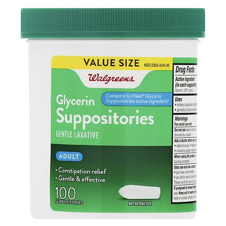 Walgreens Adult Glycerin Suppositories