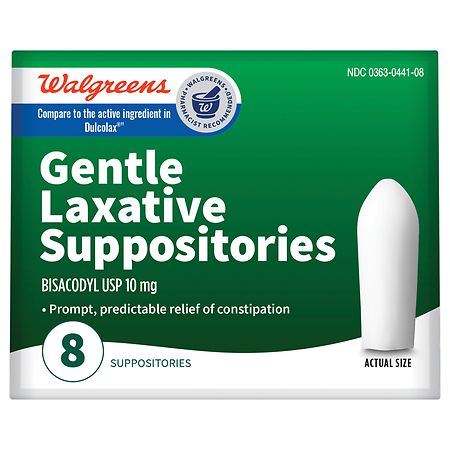 CVS Gentle Laxative (WORKS IN 15MIN TO 1 H0UR) 4 suppositories Exp 03/2024