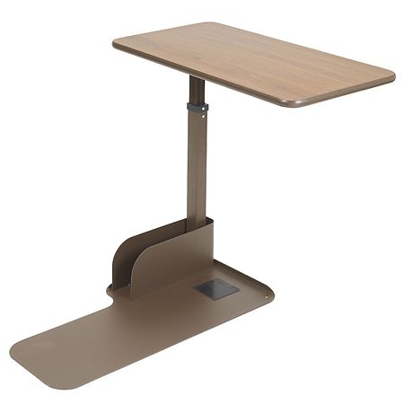 Drive Medical Seat Lift Chair Left Side Overbed Table Walnut