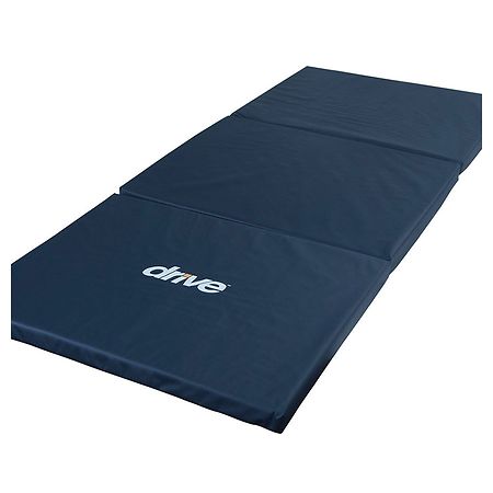 Drive Medical Tri-Fold Bedside Mat 72" x30" x 2" Blue