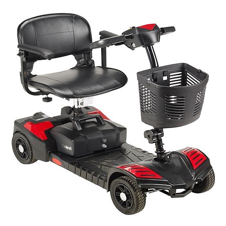 Drive Medical Spitfire Scout 4 Wheel Travel Power Scooter 16.5 Inch Seat Red