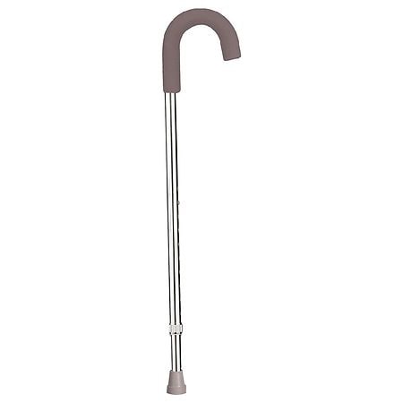 Drive Medical Aluminum Round Handle Cane with Foam Grip Silver