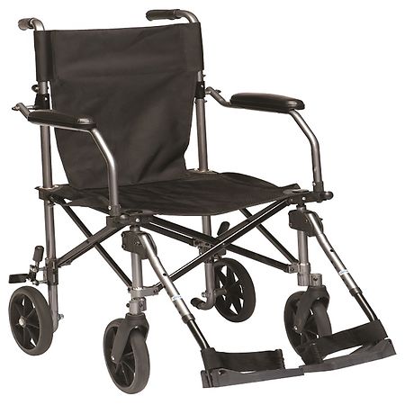 Drive Medical Travelite Transport Wheelchair Chair in a Bag Black
