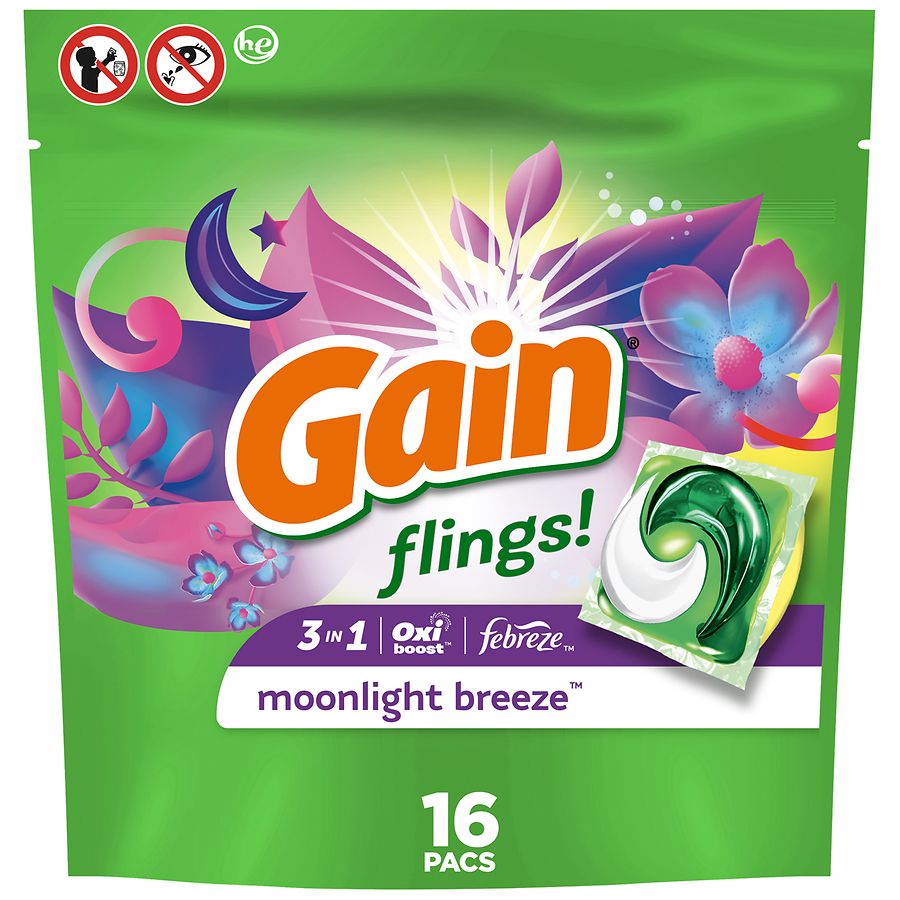 Gain Flings Laundry Detergent Pacs Moonlight Breeze