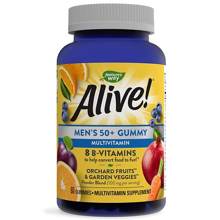 Nature's Way Alive! Men's 50+ Multi-Vitamin Gummies Fruit
