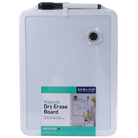Wexford Magnetic Dry Erase Board 8.5 x 11 Inch White